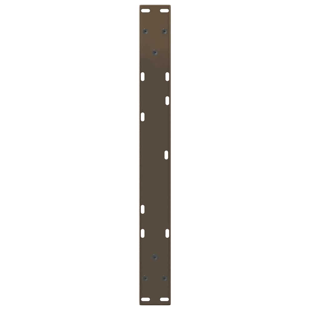 vidaXL Picioare pentru măsuță de cafea în formă de V, 2 buc., oțel natural, 60 x (42-43,3) cm