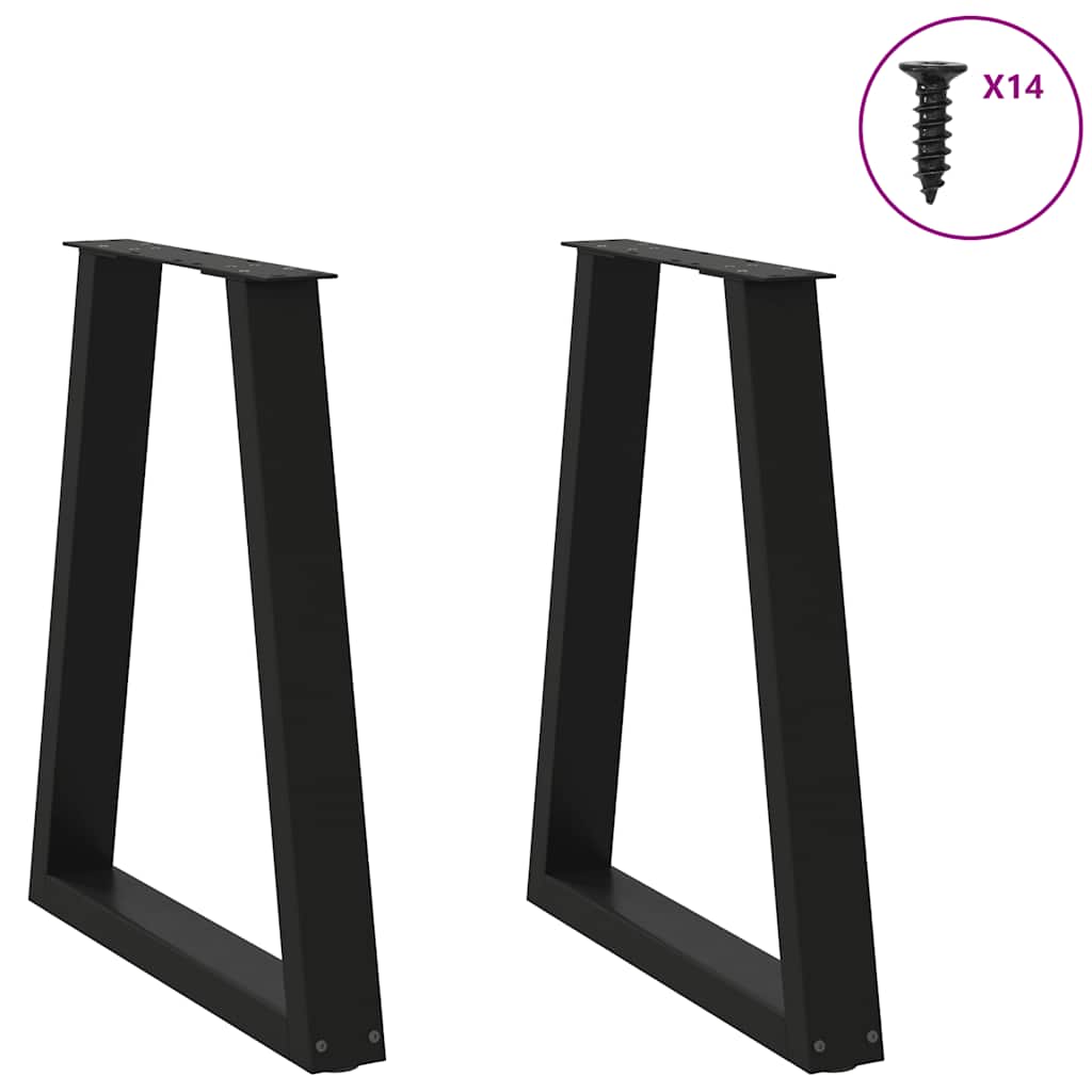 vidaXL Picioare de masă în formă de V, 2 buc., negru, 50x(72-73,3) cm, oțel vidaXL Picioare de masă în formă de V, 2 buc., negru, 50x(72-73,3) cm, oțel