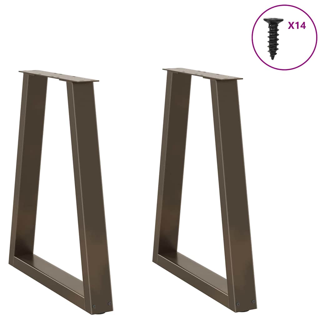 vidaXL Picioare de masă în formă de V, 2 buc., oțel natural, 50x(72-73,3) cm vidaXL Picioare de masă în formă de V, 2 buc., oțel natural, 50x(72-73,3) cm