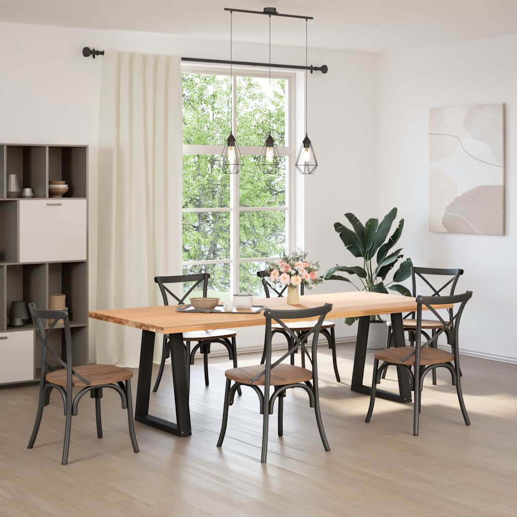 vidaXL Picioare de masă în formă de V, 2 buc., negru, 60x(72-73,3) cm, oțel vidaXL Picioare de masă în formă de V, 2 buc., negru, 60x(72-73,3) cm, oțel