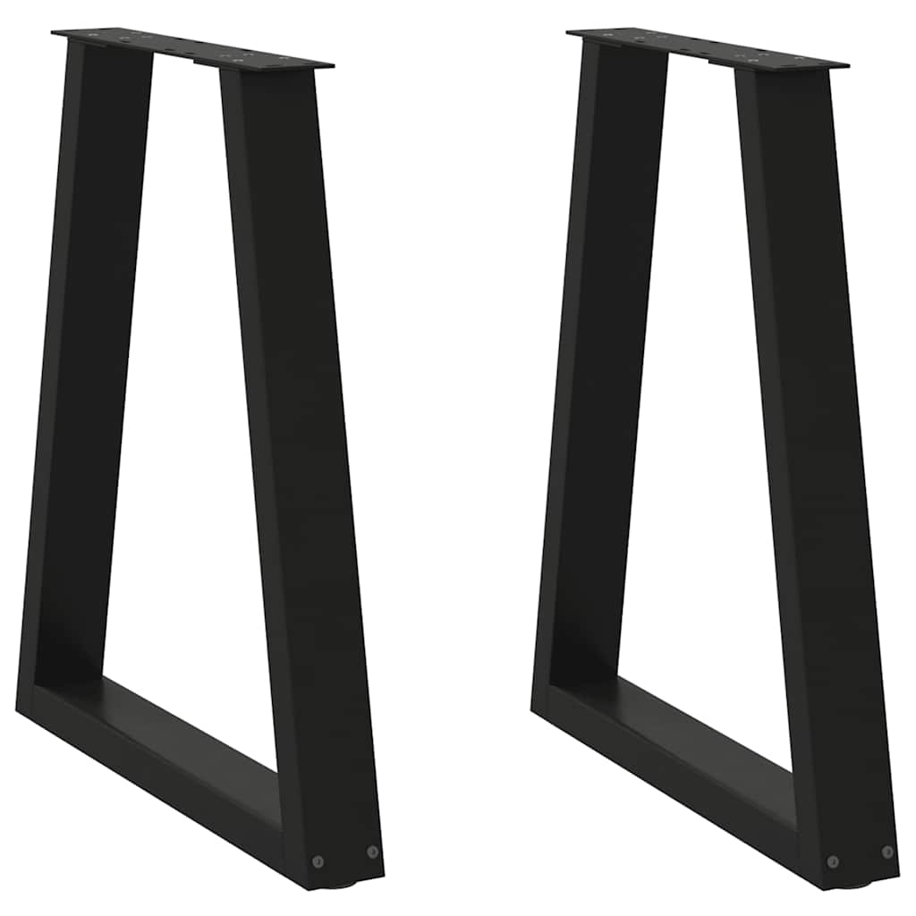 vidaXL Picioare de masă în formă de V, 2 buc., negru, 60x(72-73,3) cm, oțel vidaXL Picioare de masă în formă de V, 2 buc., negru, 60x(72-73,3) cm, oțel