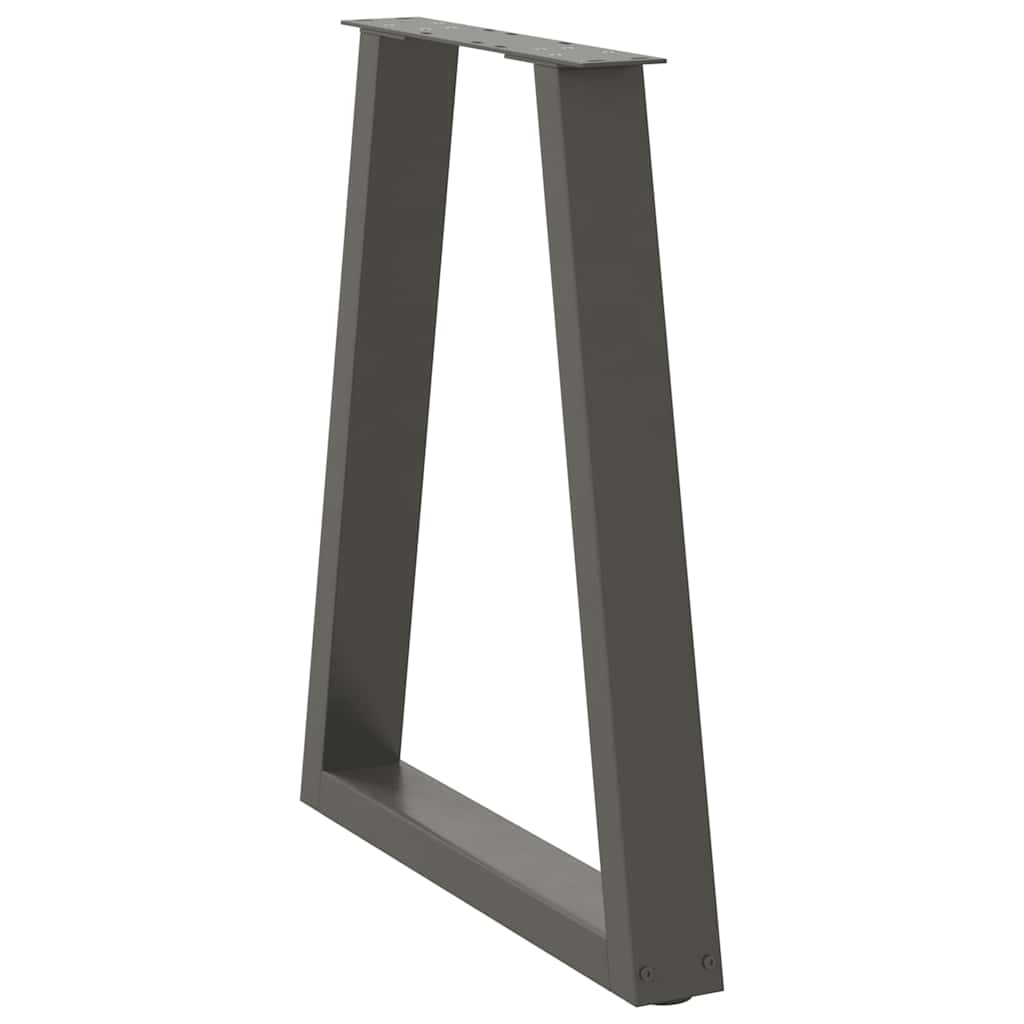vidaXL Picioare de masă în formă de V, 2 buc., antracit, 60x(72-73,3) cm, oțel vidaXL Picioare de masă în formă de V, 2 buc., antracit, 60x(72-73,3) cm, oțel