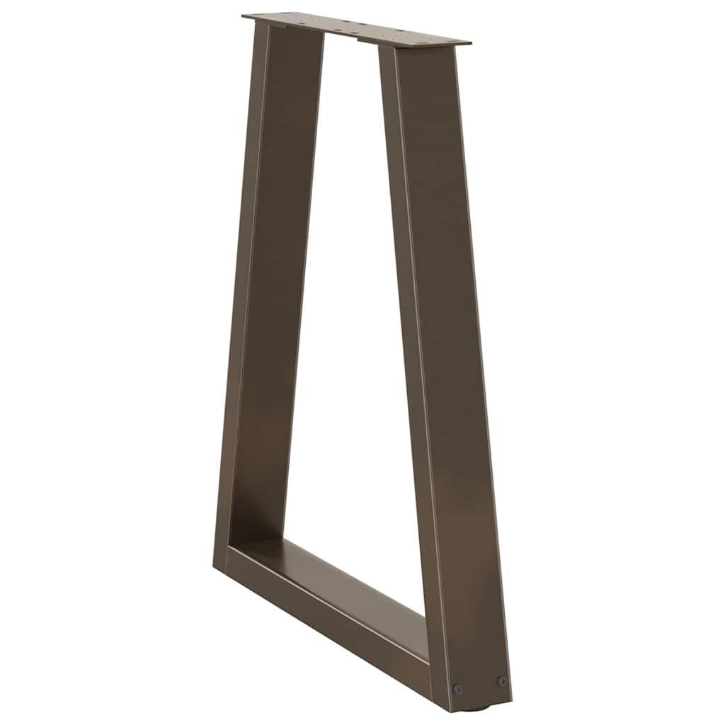vidaXL Picioare de masă în formă de V, 2 buc., oțel natural, 60 x (72-73,3) cm
