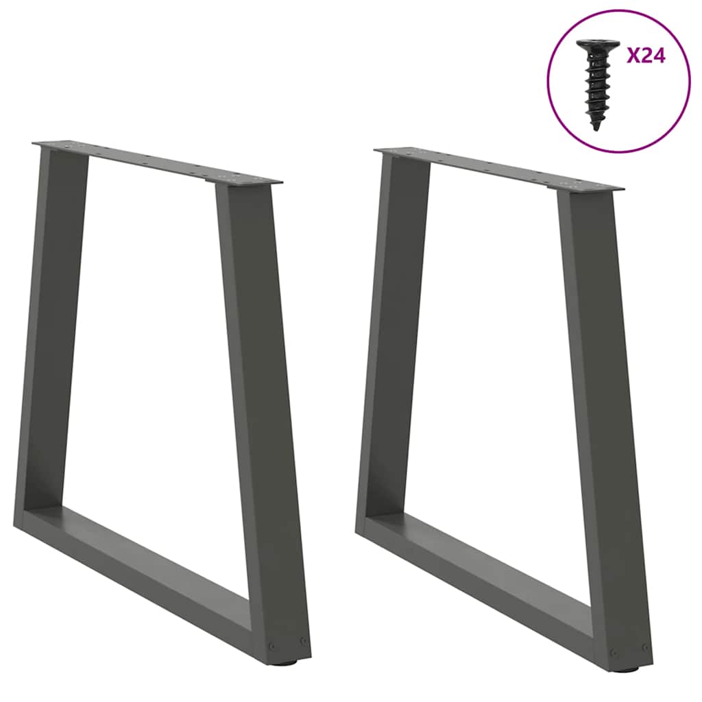 vidaXL Picioare de masă în formă de V, 2 buc., antracit, 70x(72-73,3) cm, oțel vidaXL Picioare de masă în formă de V, 2 buc., antracit, 70x(72-73,3) cm, oțel