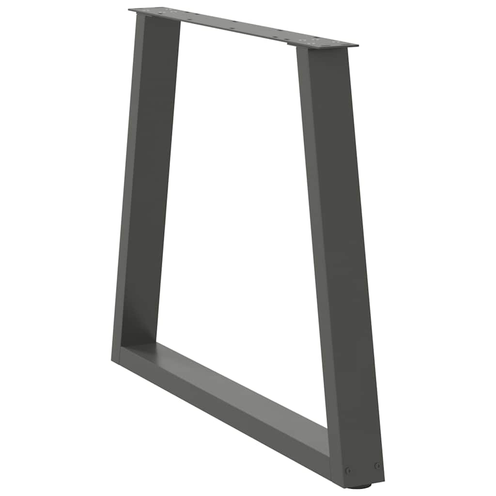 vidaXL Picioare de masă în formă de V, 2 buc., antracit, 70x(72-73,3) cm, oțel vidaXL Picioare de masă în formă de V, 2 buc., antracit, 70x(72-73,3) cm, oțel