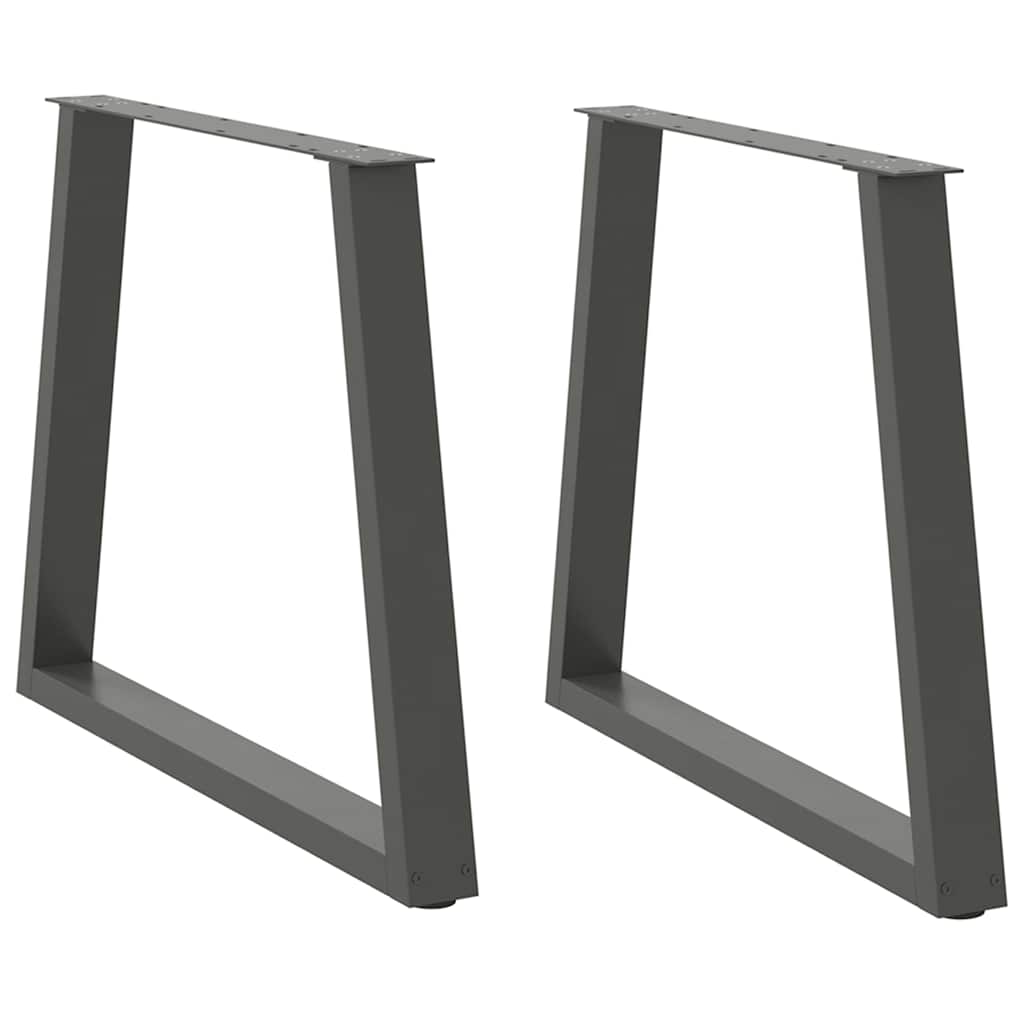 vidaXL Picioare de masă în formă de V, 2 buc., antracit, 70x(72-73,3) cm, oțel vidaXL Picioare de masă în formă de V, 2 buc., antracit, 70x(72-73,3) cm, oțel