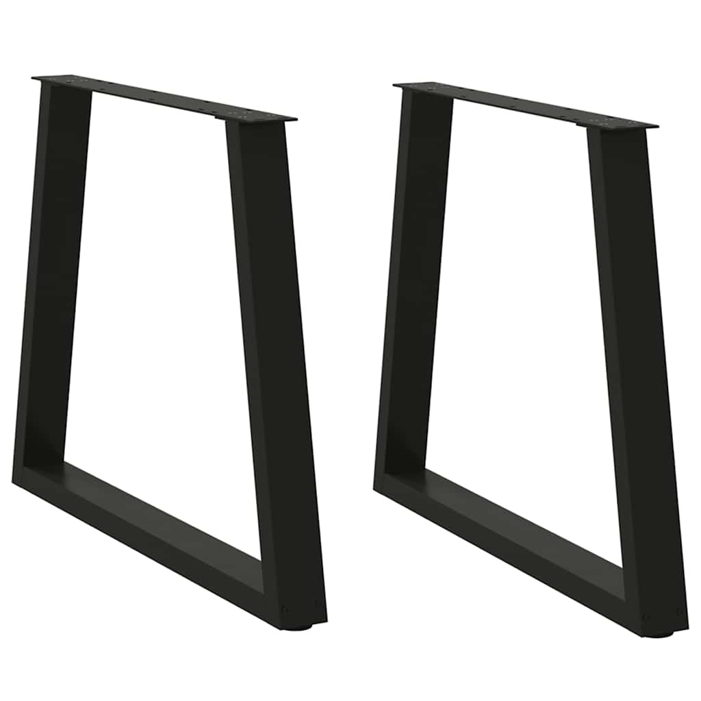 vidaXL Picioare de masă în formă de V, 2 buc., negru, 80x(72-73,3) cm, oțel vidaXL Picioare de masă în formă de V, 2 buc., negru, 80x(72-73,3) cm, oțel