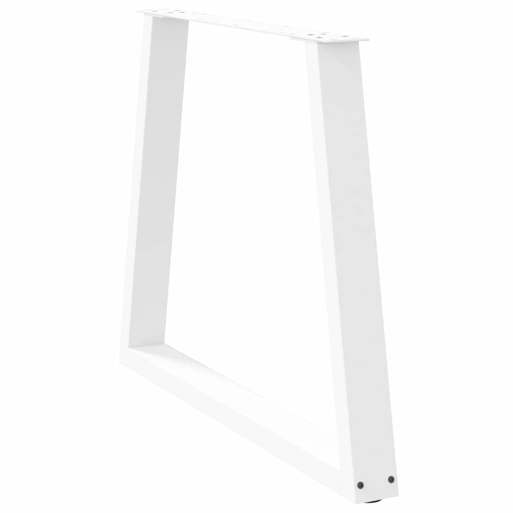 vidaXL Picioare de masă în formă de V, 2 buc., alb, 80x(72-73,3) cm, oțel