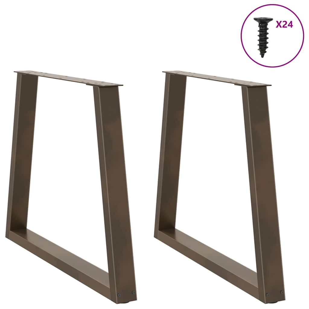vidaXL Picioare de masă în formă de V, 2 buc., oțel natural, 80x(72-73,3) cm vidaXL Picioare de masă în formă de V, 2 buc., oțel natural, 80x(72-73,3) cm