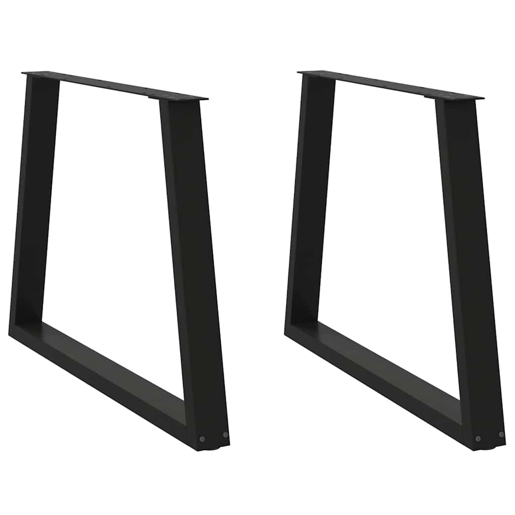 vidaXL Picioare de masă în formă de V, 2 buc., negru, 90x(72-73,3) cm, oțel