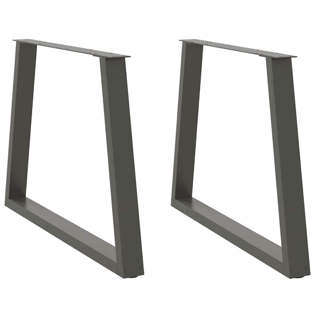 vidaXL Picioare de masă în formă de V, 2 buc., antracit, 90x(72-73,3) cm, oțel vidaXL Picioare de masă în formă de V, 2 buc., antracit, 90x(72-73,3) cm, oțel
