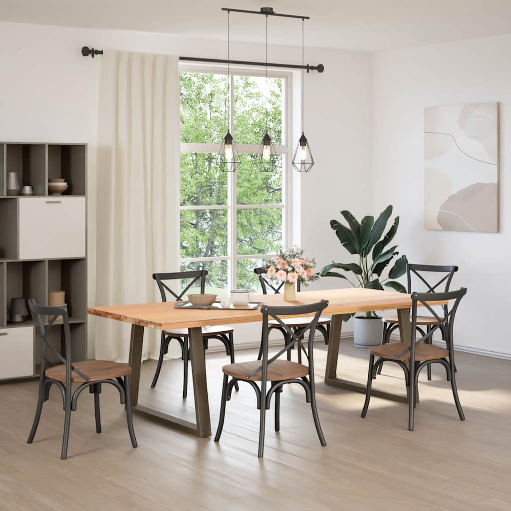 vidaXL Picioare de masă în formă de V, 2 buc., oțel natural, 90 x (72-73,3) cm vidaXL Picioare de masă în formă de V, 2 buc., oțel natural, 90 x (72-73,3) cm