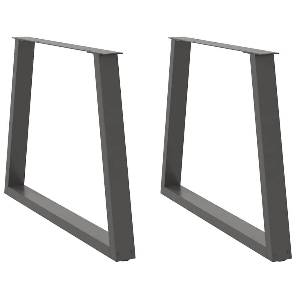 vidaXL Picioare de masă în formă de V, 2 buc., antracit, 100x(72-73,3) cm, oțel vidaXL Picioare de masă în formă de V, 2 buc., antracit, 100x(72-73,3) cm, oțel