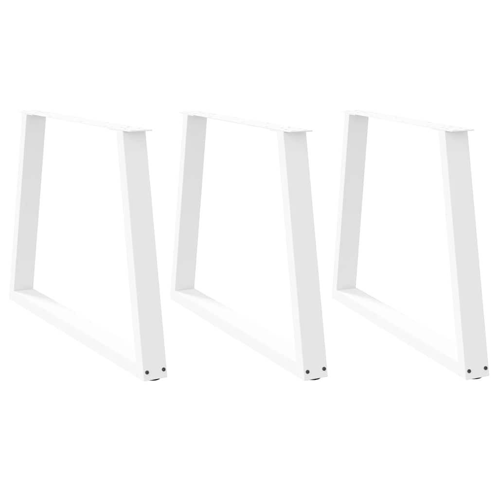 vidaXL Picioare de masă în formă de V, 3 buc., alb, 100 x (72-73,3) cm, oțel vidaXL Picioare de masă în formă de V, 3 buc., alb, 100 x (72-73,3) cm, oțel