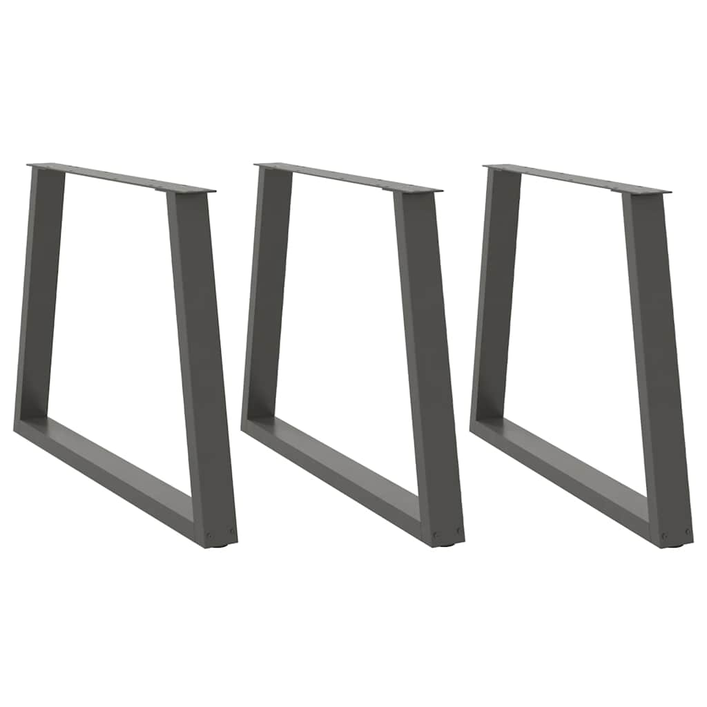 vidaXL Picioare de masă în formă de V, 3 buc., antracit, 100x(72-73,3) cm, oțel vidaXL Picioare de masă în formă de V, 3 buc., antracit, 100x(72-73,3) cm, oțel