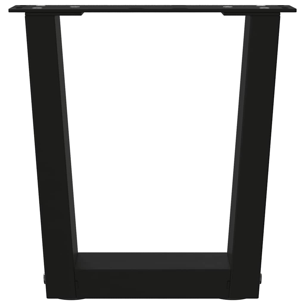 vidaXL Picioare pentru măsuță de cafea în formă de V, 2 buc., negru, 30x(30-31,3) cm, oțel