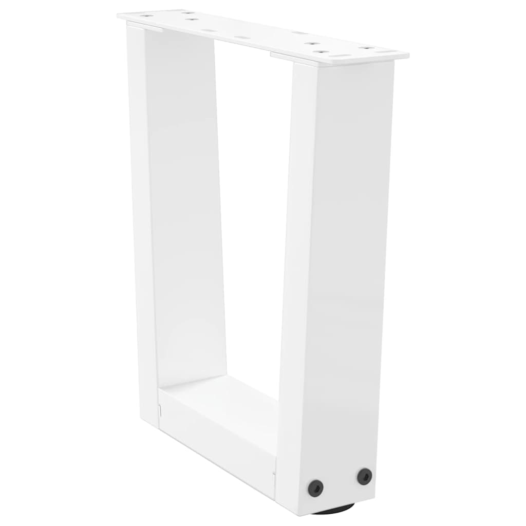 vidaXL Picioare pentru măsuță de cafea în formă de V, 2 buc., alb, 30x(30-31,3) cm, oțel