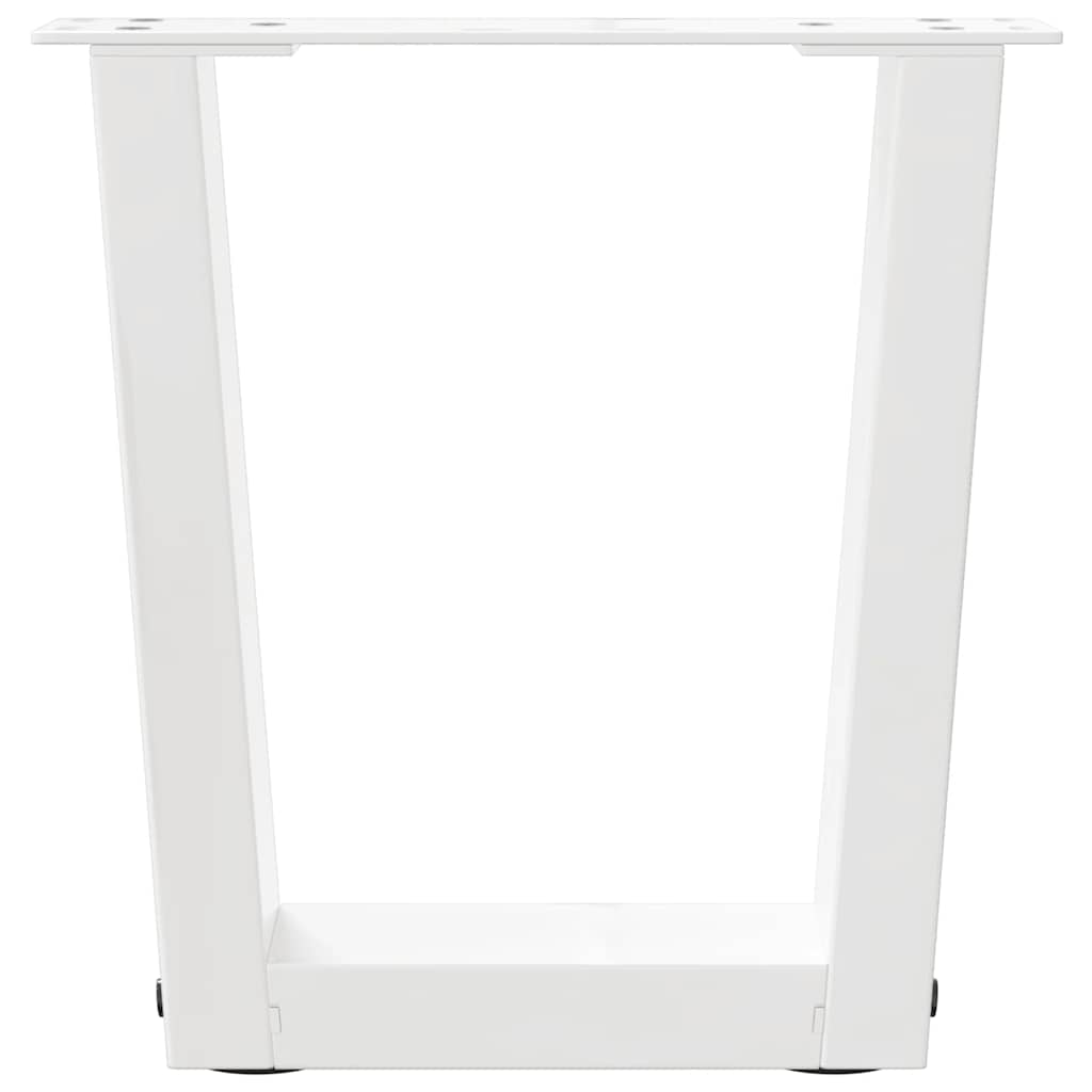 vidaXL Picioare pentru măsuță de cafea în formă de V, 2 buc., alb, 30x(30-31,3) cm, oțel