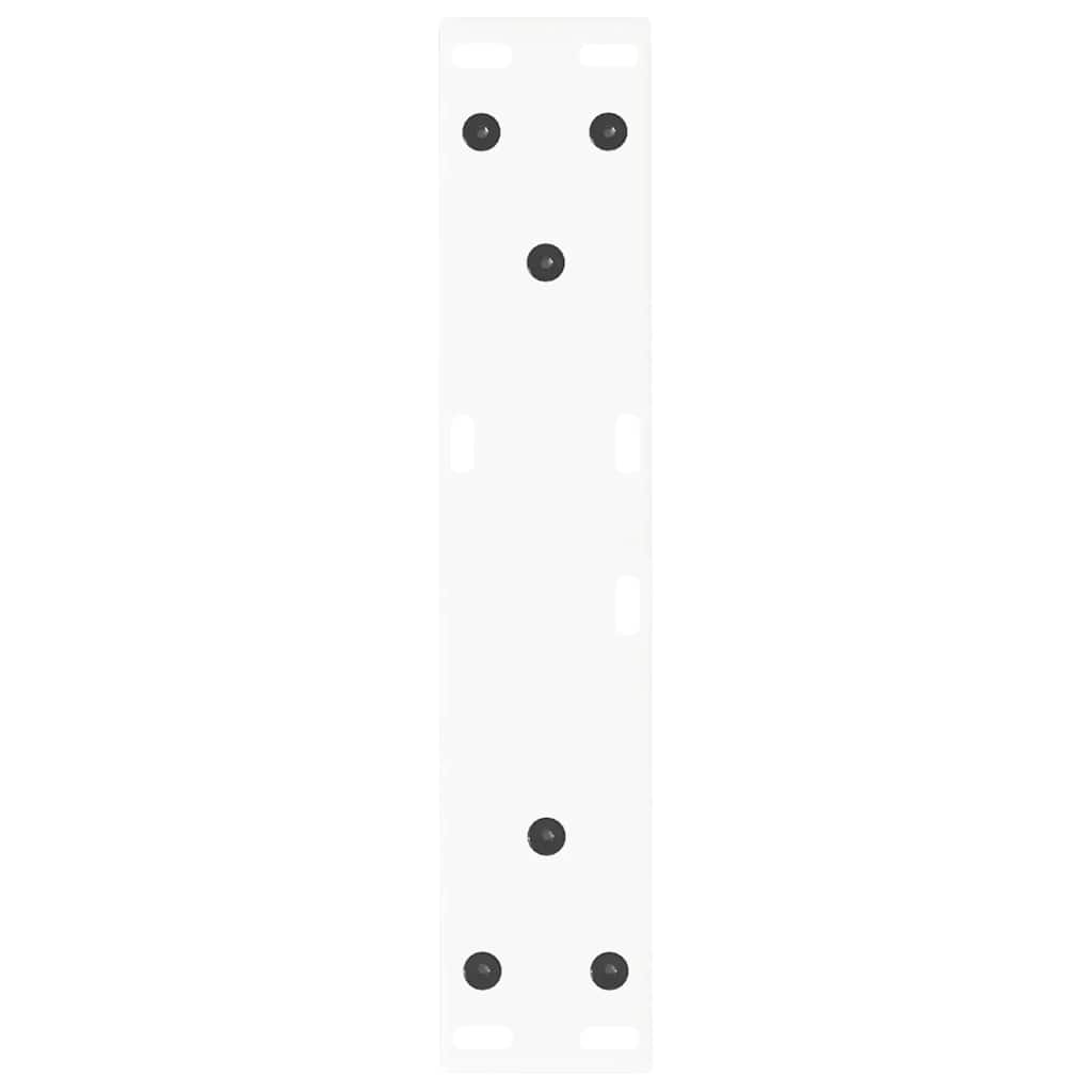 vidaXL Picioare pentru măsuță de cafea în formă de V, 2 buc., alb, 30x(30-31,3) cm, oțel