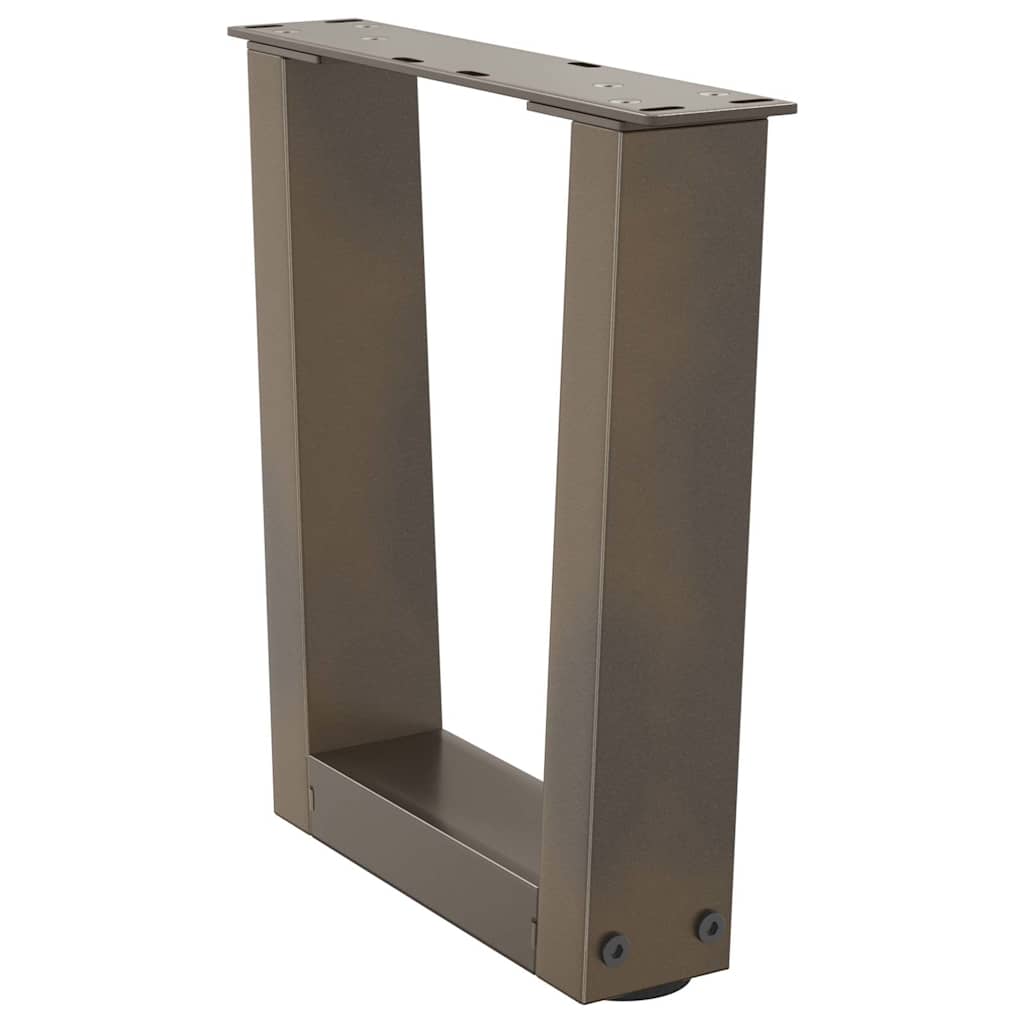vidaXL Picioare pentru măsuță de cafea în formă de V, 2 buc., oțel natural, 30x(30-31,3) cm