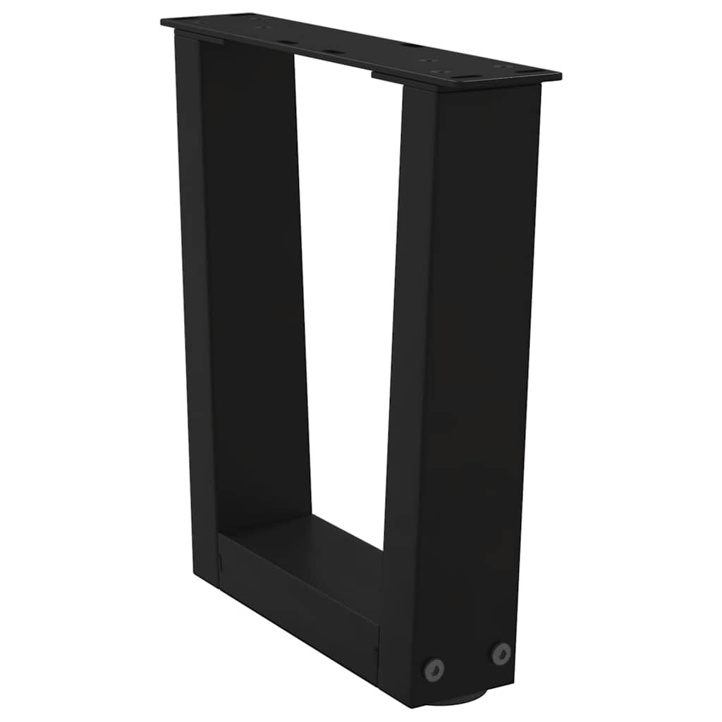 vidaXL Picioare pentru măsuță de cafea în formă de V, 2 buc., negru, 40x(30-31,3) cm, oțel