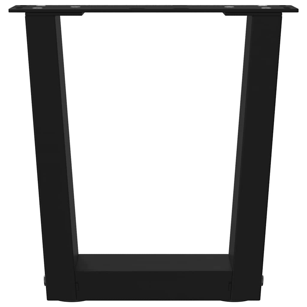 vidaXL Picioare pentru măsuță de cafea în formă de V, 2 buc., negru, 40x(30-31,3) cm, oțel