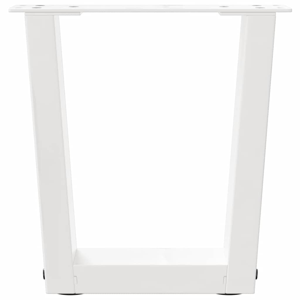 vidaXL Picioare pentru măsuță de cafea în formă de V, 2 buc., alb, 40x(30-31,3) cm, oțel