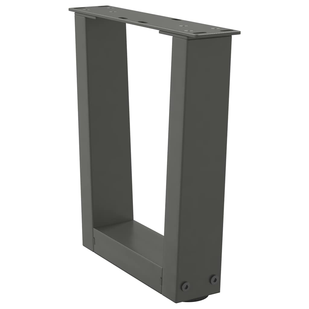 vidaXL Picioare pentru măsuță de cafea în formă de V, 2 buc., antracit, 40x(30-31,3) cm, oțel