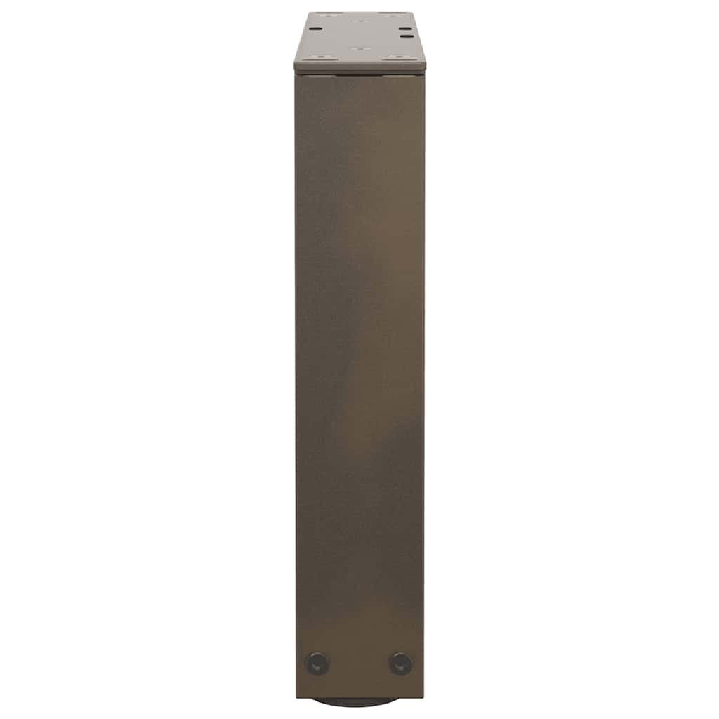 vidaXL Picioare pentru măsuță de cafea în formă de V, 2 buc., oțel natural, 40x(30-31,3) cm
