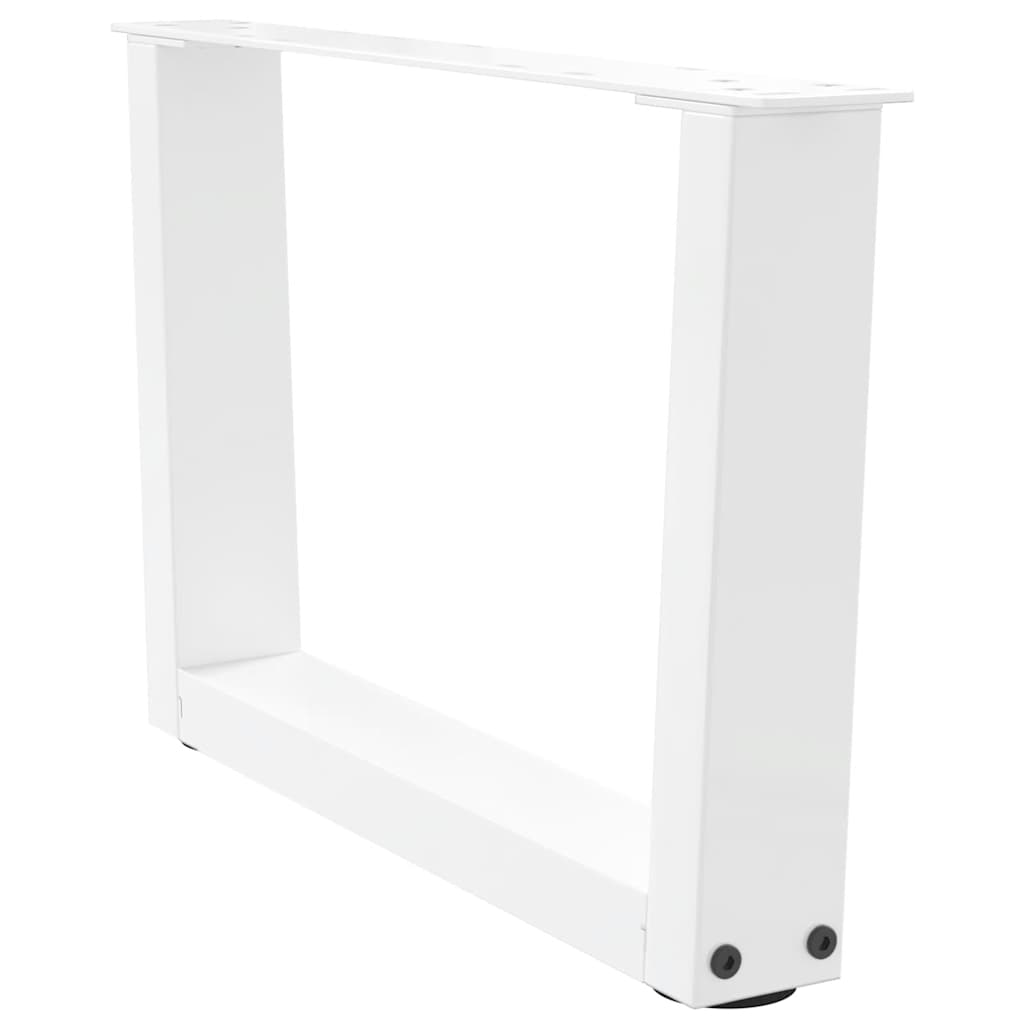 vidaXL Picioare pentru măsuță de cafea în formă de V, 2 buc., alb, 50x(30-31,3) cm, oțel