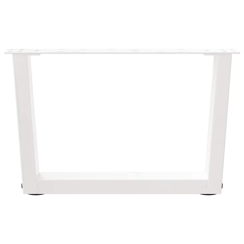 vidaXL Picioare pentru măsuță de cafea în formă de V, 2 buc., alb, 50x(30-31,3) cm, oțel