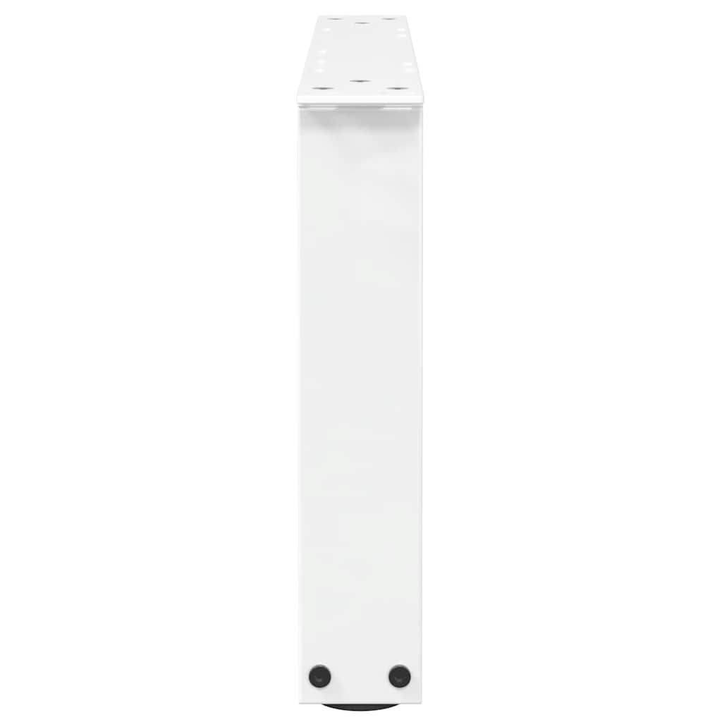 vidaXL Picioare pentru măsuță de cafea în formă de V, 2 buc., alb, 50x(30-31,3) cm, oțel