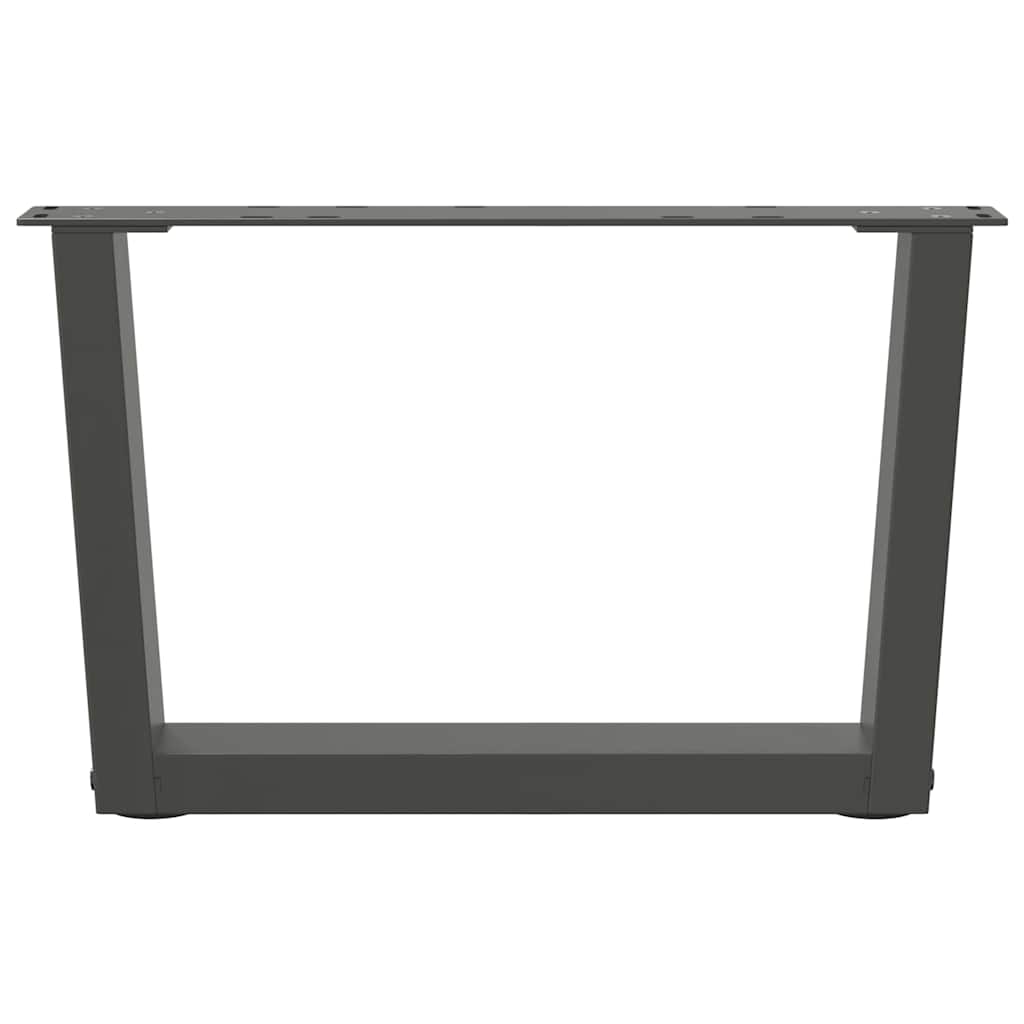 vidaXL Picioare pentru măsuță de cafea în formă de V, 2 buc., antracit, 50x(30-31,3) cm, oțel
