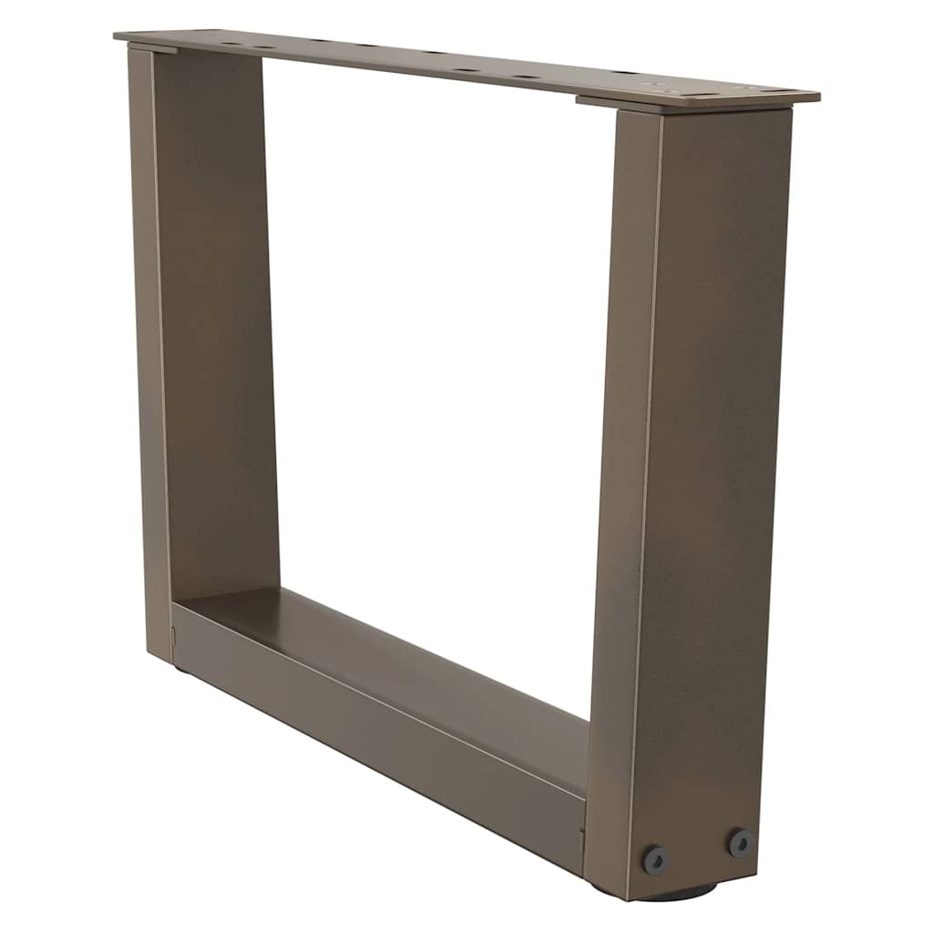 vidaXL Picioare pentru măsuță de cafea în formă de V, 2 buc., oțel natural, 50x(30-31,3) cm