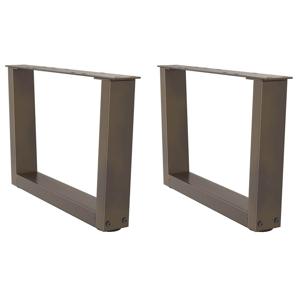 vidaXL Picioare pentru măsuță de cafea în formă de V, 2 buc., oțel natural, 50x(30-31,3) cm