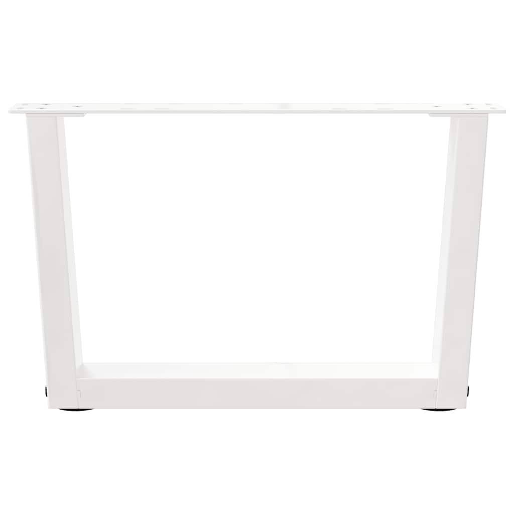 vidaXL Picioare pentru măsuță de cafea în formă de V, 2 buc., alb, 60x(30-31,3) cm, oțel
