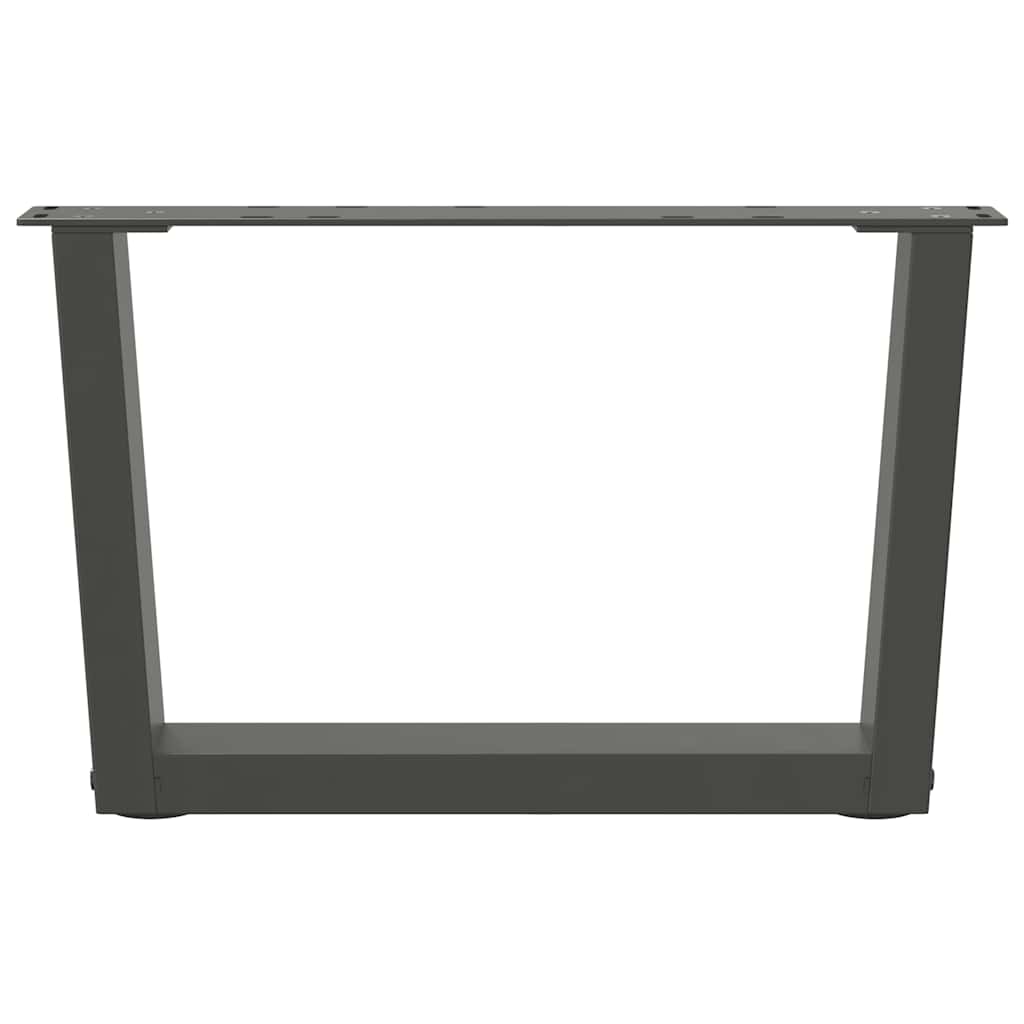vidaXL Picioare pentru măsuță de cafea în formă de V, 2 buc., antracit, 60x(30-31,3) cm, oțel
