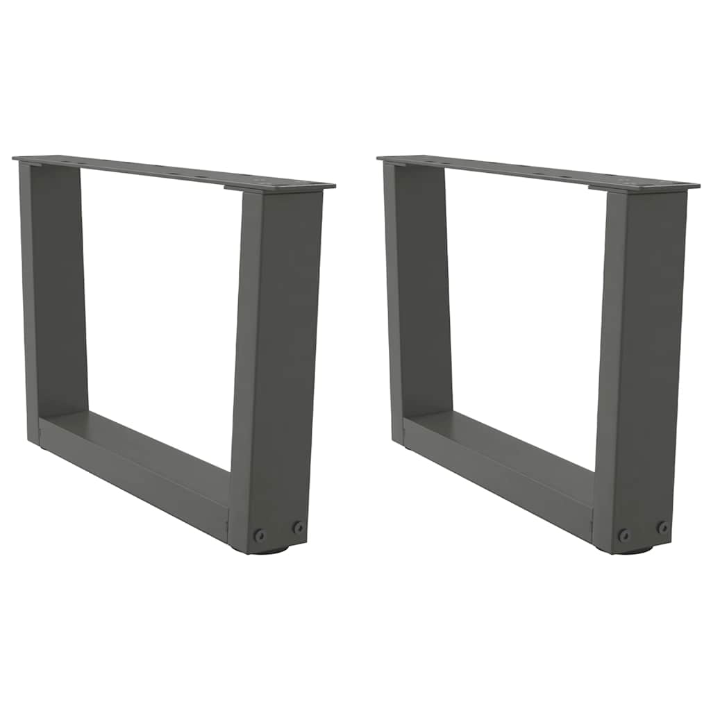 vidaXL Picioare pentru măsuță de cafea în formă de V, 2 buc., antracit, 60x(30-31,3) cm, oțel
