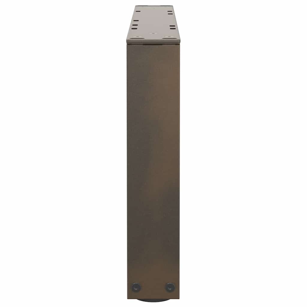 vidaXL Picioare pentru măsuță de cafea în formă de V, 2 buc., oțel natural, 60 x (30-31,3) cm