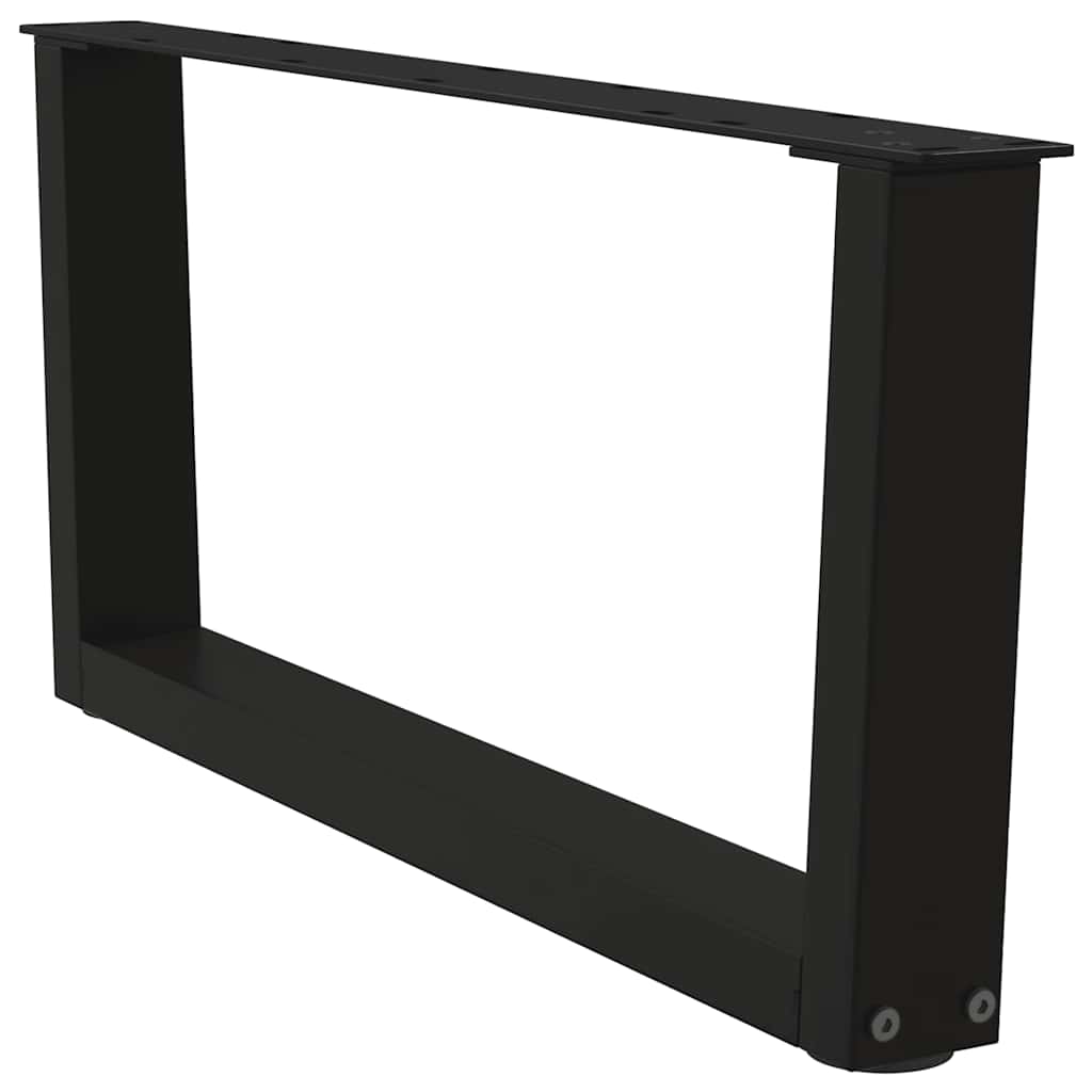 vidaXL Picioare pentru măsuță de cafea în formă de V, 2 buc., negru, 70x(30-31,3) cm, oțel