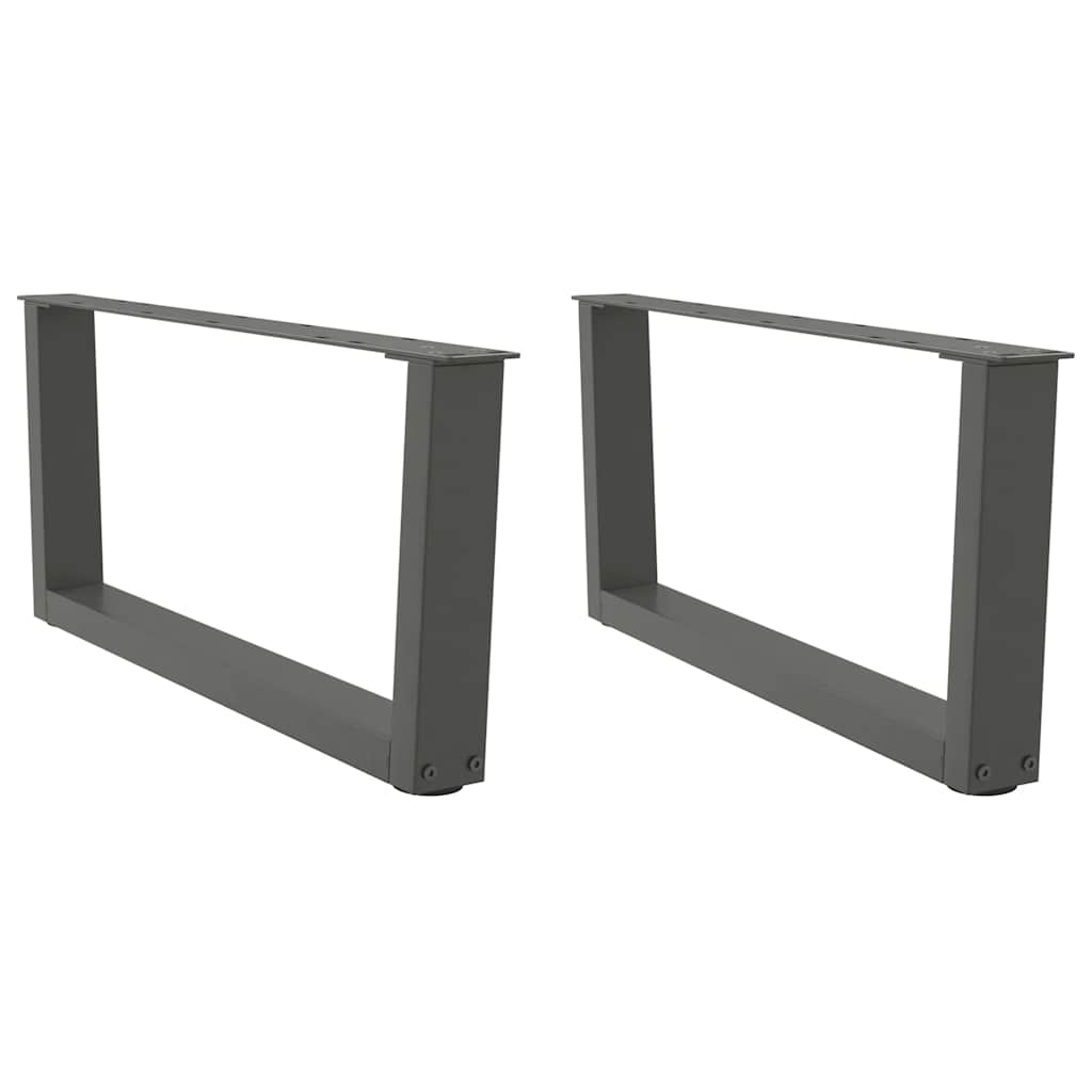 vidaXL Picioare pentru măsuță de cafea în formă de V, 2 buc., antracit, 70x(30-31,3) cm, oțel