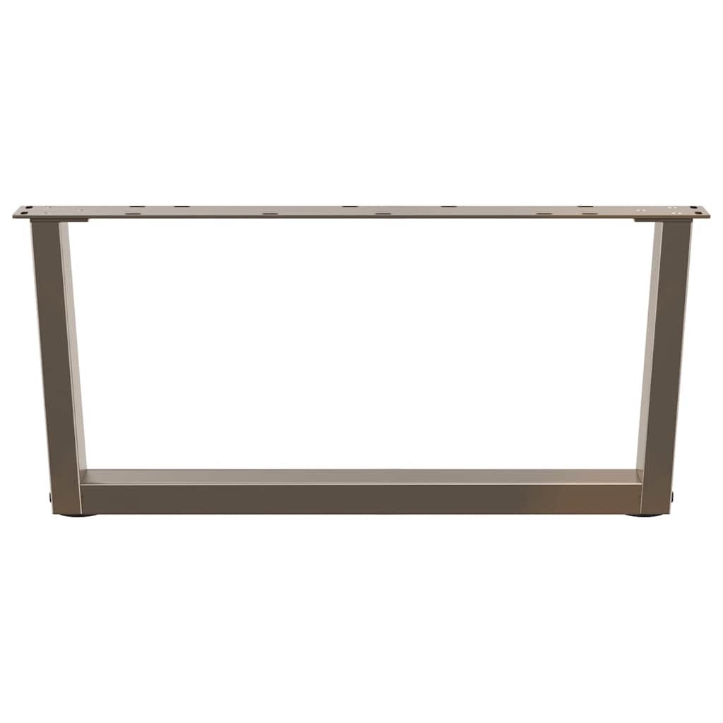 vidaXL Picioare pentru măsuță de cafea în formă de V, 2 buc., oțel natural, 70x(30-31,3) cm