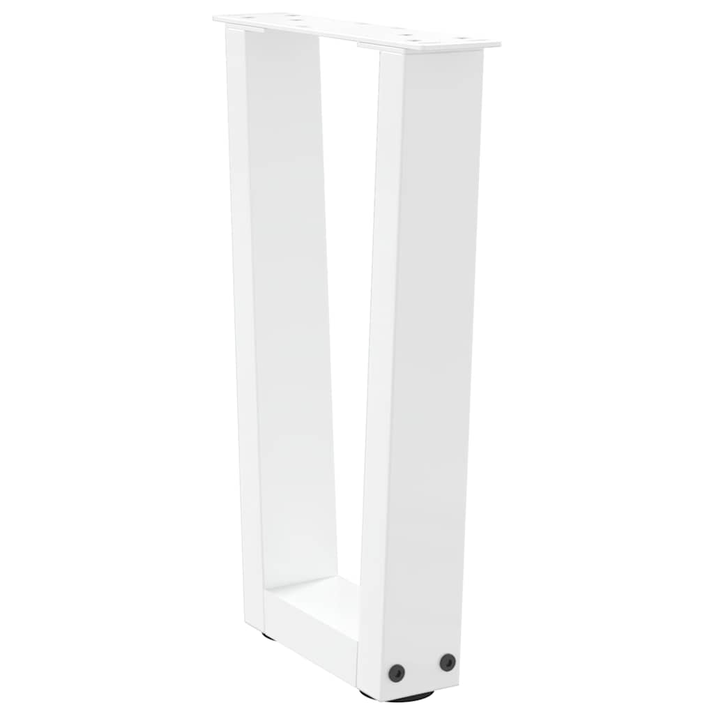 vidaXL Picioare pentru măsuță de cafea în formă de V, 2 buc., alb, 28x (42-43,3) cm, oțel
