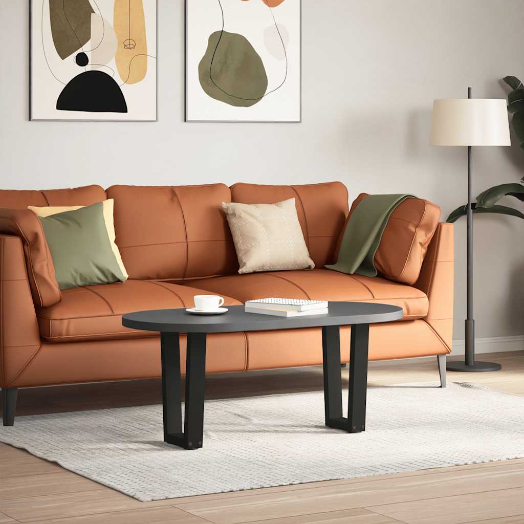 vidaXL Picioare pentru măsuță de cafea în formă de V, 2 buc., negru, 38x (42-43,3) cm, oțel