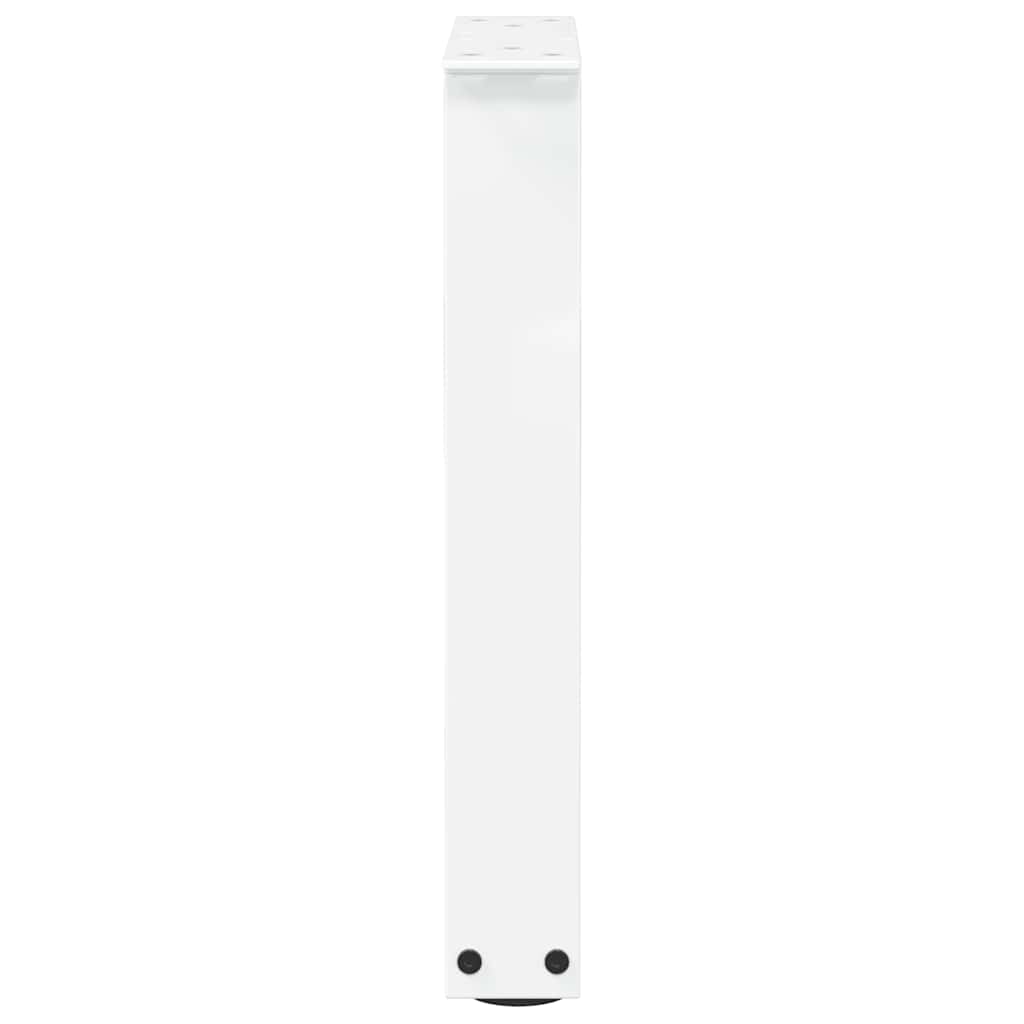 vidaXL Picioare pentru măsuță de cafea în formă de V, 2 buc., alb, 38x(42-43,3) cm, oțel