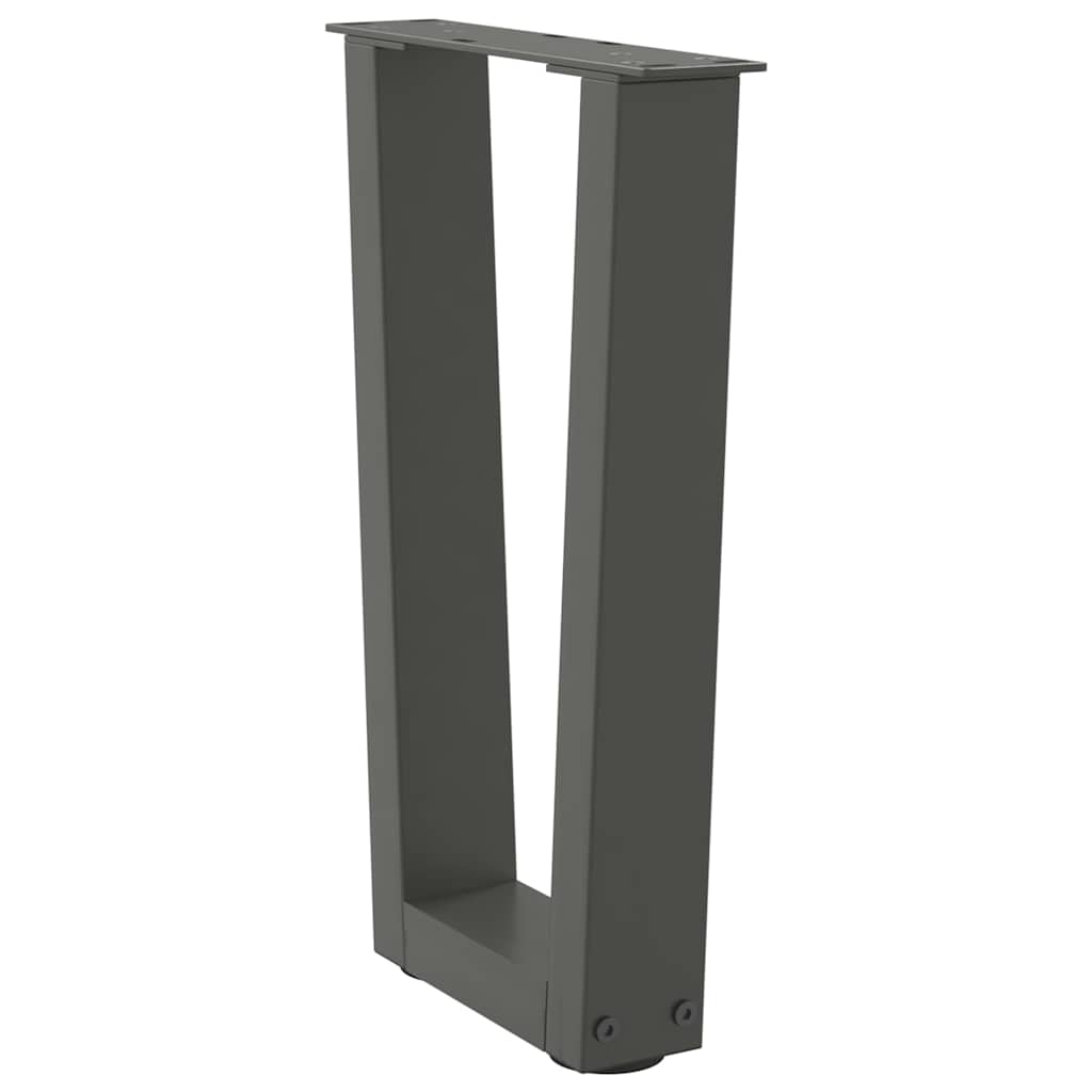 vidaXL Picioare pentru măsuță de cafea în formă de V, 2 buc., antracit, 38x(42-43,3) cm, oțel