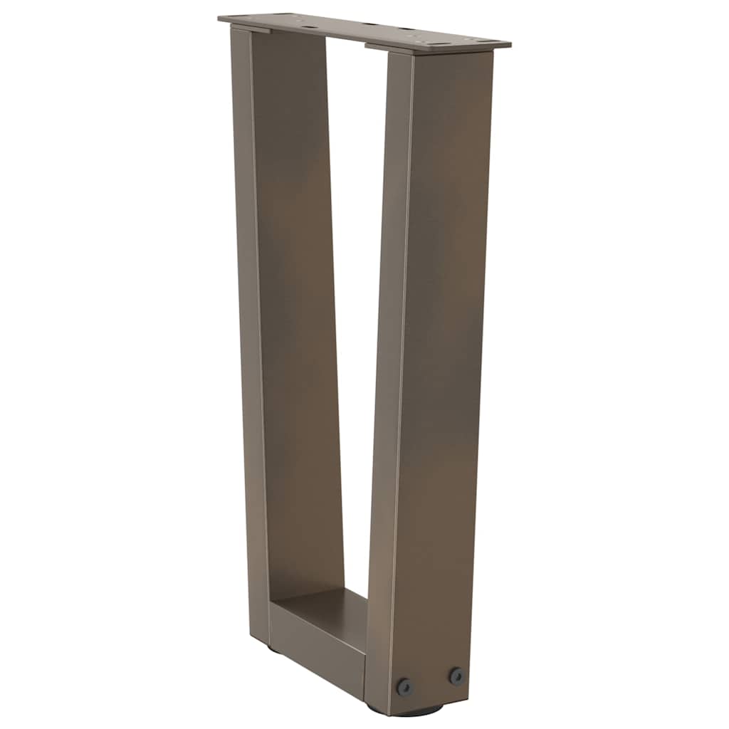 vidaXL Picioare pentru măsuță de cafea în formă de V, 2 buc., oțel natural, 38x(42-43,3) cm