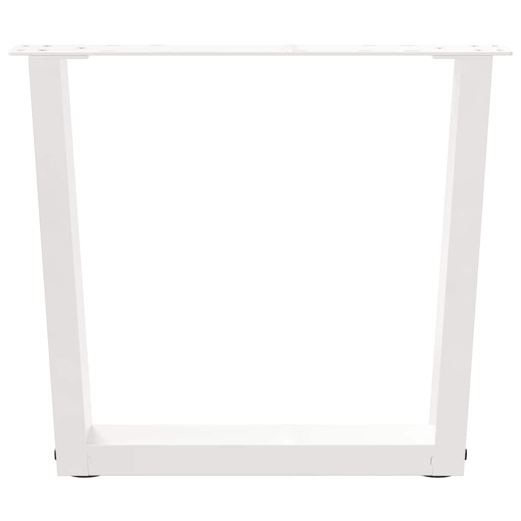 vidaXL Picioare pentru măsuță de cafea în formă de V, 2 buc., alb, 50x(42-43,3) cm, oțel