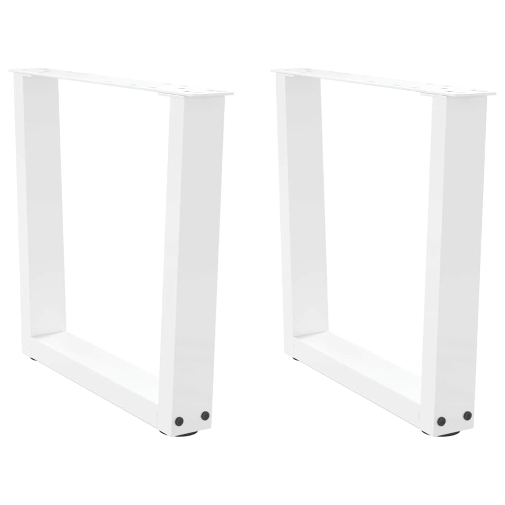 vidaXL Picioare pentru măsuță de cafea în formă de V, 2 buc., alb, 50x(42-43,3) cm, oțel