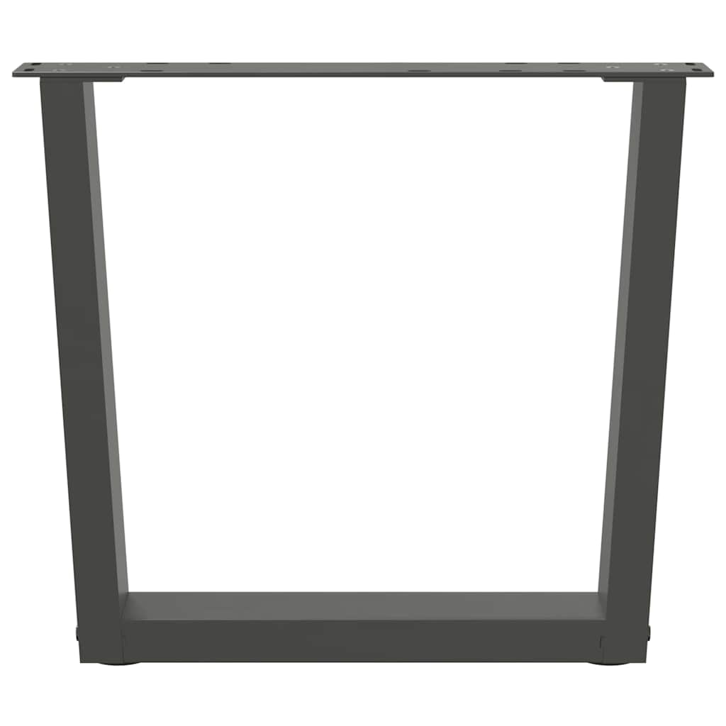 vidaXL Picioare pentru măsuță de cafea în formă de V, 2 buc., antracit, 50x(42-43,3) cm, oțel